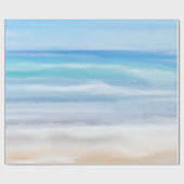 Speelgolven op een zonnige dag in het strand cadeaupapier (Vlak)