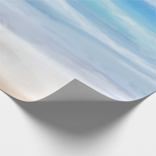 Speelgolven op een zonnige dag in het strand cadeaupapier (Hoek)