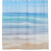 Speelgolven op een zonnige dag in het strand douchegordijn (Voorkant)