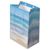 Speelgolven op een zonnige dag in het strand medium cadeauzakje (Achterkant Gekanteld)