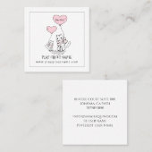 Speelgroep Whimsical Cats Custom Kind Contactkaartje (Voorkant / Achterkant)