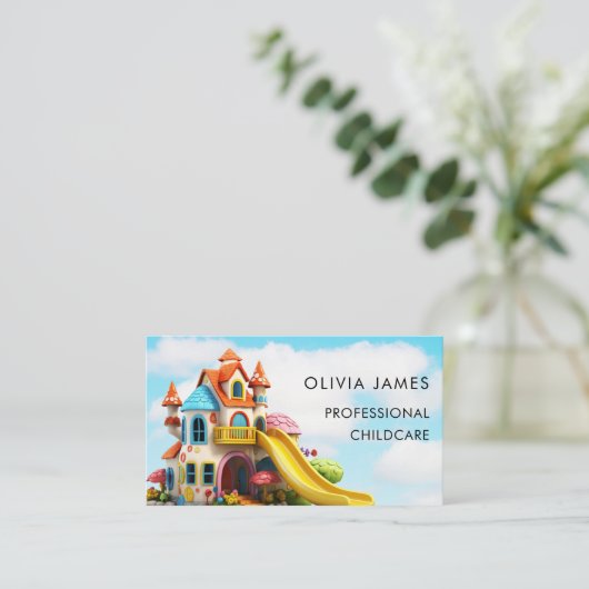 Speelhuis Babysitter Nanny Kinderopvang Kinderopva Visitekaartje (Staand voorkant)