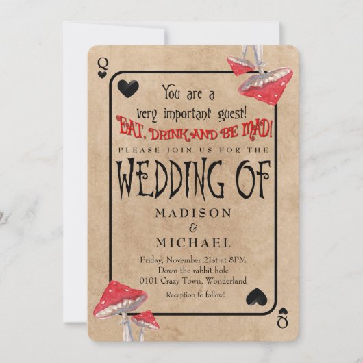 Speelkaart Crazy Mushrooms Weddenschap Kaart (Voorkant)