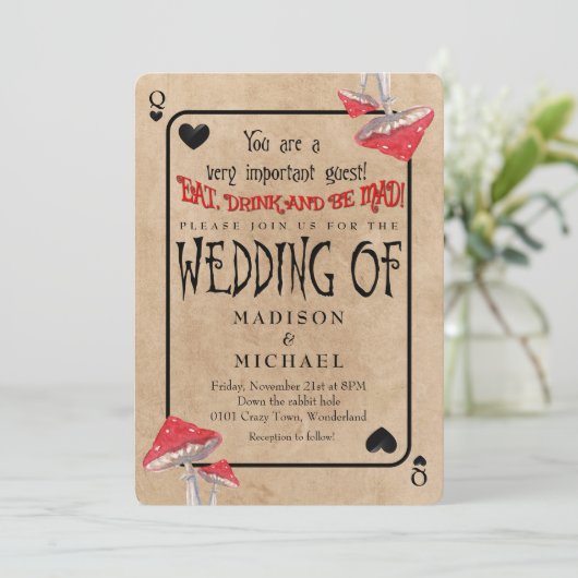 Speelkaart Crazy Mushrooms Weddenschap Kaart (Staand voorkant)