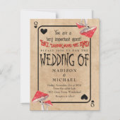 Speelkaart Crazy Mushrooms Weddenschap Magnetische Uitnodiging (Voorkant)