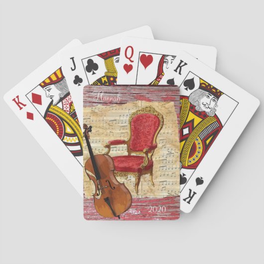 Speelkaart Deck Cello Victoriaans Pokerkaarten (Achterkant)
