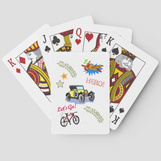 Speelkaart Deck Hero Fietsauto Vliegtuig Pokerkaarten (Achterkant)