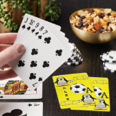 Speelkaart Deck Pinguïn Voetbal Geel Pokerkaarten (Insitu)