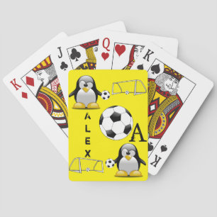 Speelkaart Deck Pinguïn Voetbal Geel Pokerkaarten