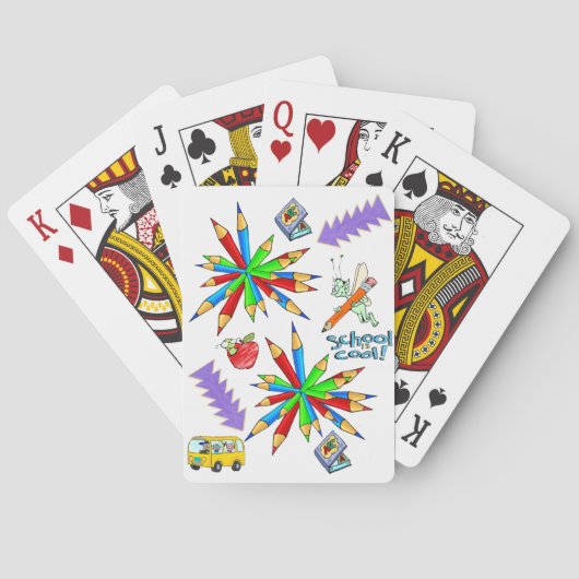 Speelkaart Deck Terug naar school is Cool Pokerkaarten (Achterkant)