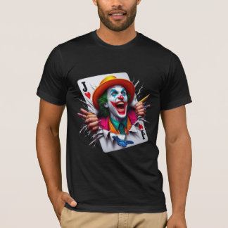 Speelkaart joker ontwerp T-shirt