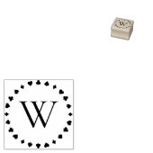 Speelkaart Kleuren Monogram Initiaal Rubberstempel (Gestempeld)