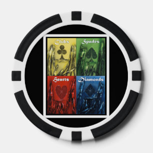 Speelkaart Kleuren Poker Chip