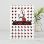 Speelkaart KONINGIN Las Vegas-stijl bedankkaart (Staand voorkant)