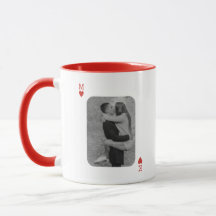 Speelkaart Koppel Foto Romantische Liefde Hart Cad