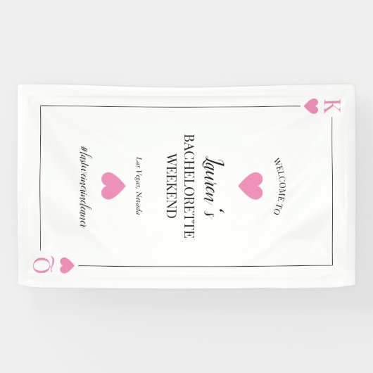 Speelkaart Las Vegas Bachelorette Welkom Spandoek (Horizontaal)
