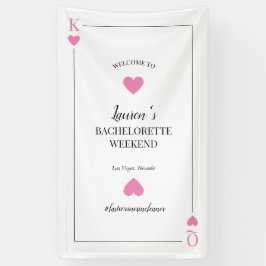 Speelkaart Las Vegas Bachelorette Welkom Spandoek