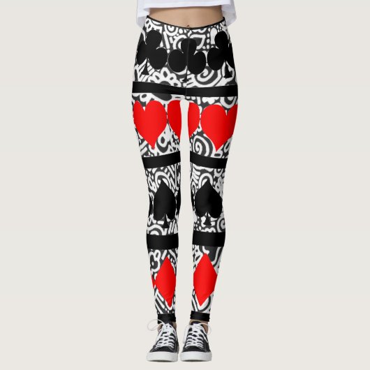 Speelkaart Leggings (Voorkant)