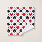 Speelkaart past bij symbolen bad handdoek (Wasdoekje)