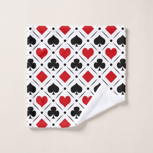 Speelkaart past bij symbolen bad handdoek (Wasdoekje)