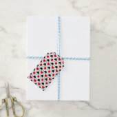 Speelkaart past bij symbolen cadeaulabel (Met Touw)