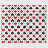 Speelkaart past bij symbolen cadeaupapier (Vlak)