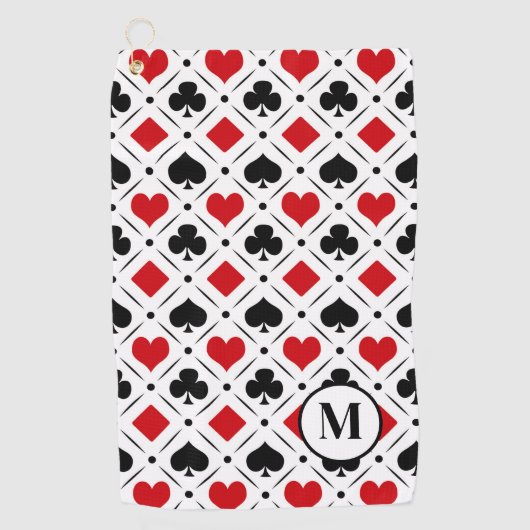 Speelkaart past bij symbolen golfhanddoek (Voorkant)