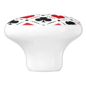 Speelkaart past bij symbolen keramische knop (Zijkant)