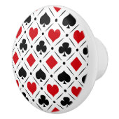 Speelkaart past bij symbolen keramische knop (Rechts)