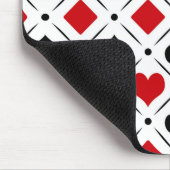 Speelkaart past bij symbolen muismat (Hoek)