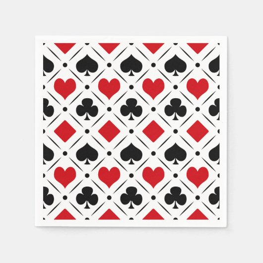 Speelkaart past bij symbolen servet (Voorkant)