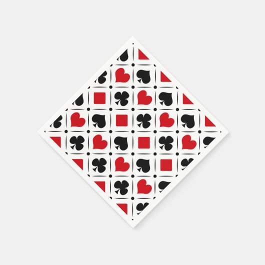 Speelkaart past bij symbolen servet (Hoek)