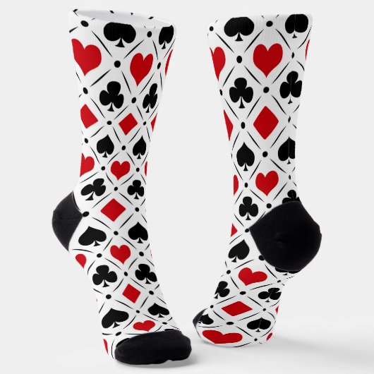 Speelkaart past bij symbolen sokken (Gebogen)