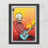 Speelkaart Skeleton Speelgoedgitaar Briefkaart (Voorkant)