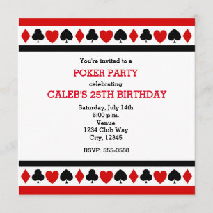 Speelkaart Suites Casino Poker Feest Uitnodigingen