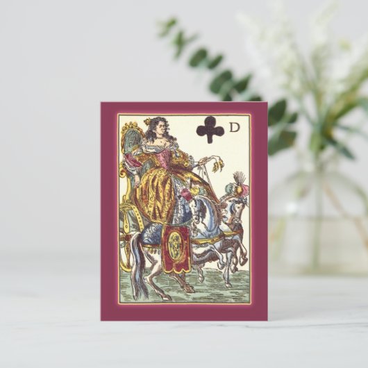 Speelkaart uit Parijs, 17e eeuw Briefkaart (Staand voorkant)