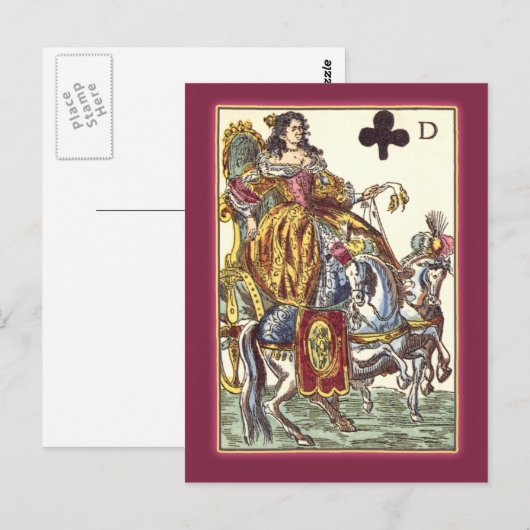 Speelkaart uit Parijs, 17e eeuw Briefkaart (Voorkant / Achterkant)