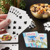 Speelkaartdek Parijs Frankrijk Stripe Pokerkaarten (Insitu)