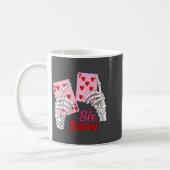 Speelkaarten 67 Valentijn Skelet Hand Zes Zeven Koffiemok (Links)