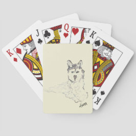 Speelkaarten: Alaskan Husky Pokerkaarten
