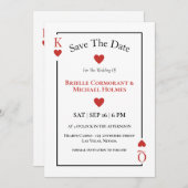 Speelkaarten Bewaar de datum Las Vegas bruiloft Kaart (Voorkant / Achterkant)