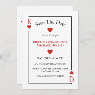 Speelkaarten Bewaar de datum Las Vegas bruiloft Kaart