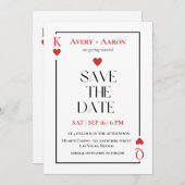 Speelkaarten Bewaar de datum Las Vegas bruiloft Kaart (Voorkant / Achterkant)