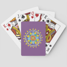 Speelkaarten Blauwe Gele Mandala