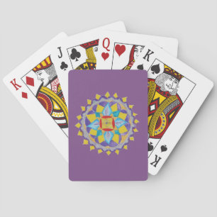 Speelkaarten Blauwe Gele Mandala