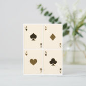  speelkaarten briefkaart (Staand voorkant)