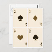  speelkaarten briefkaart (Voorkant / Achterkant)