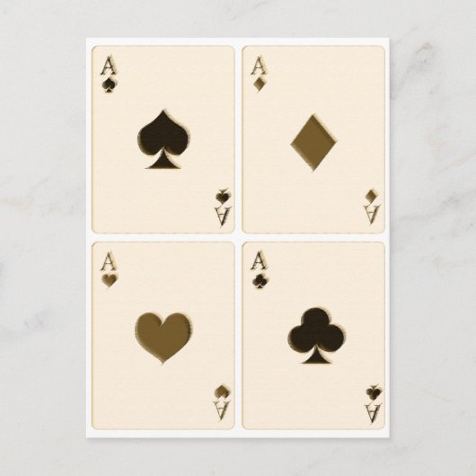  speelkaarten briefkaart (Voorkant)