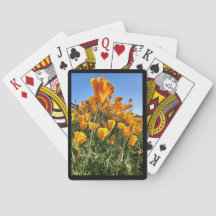 Speelkaarten Californië Poppies Zwart Lijst