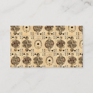  speelkaarten Collage Ace Queen King Jack Visitekaartje